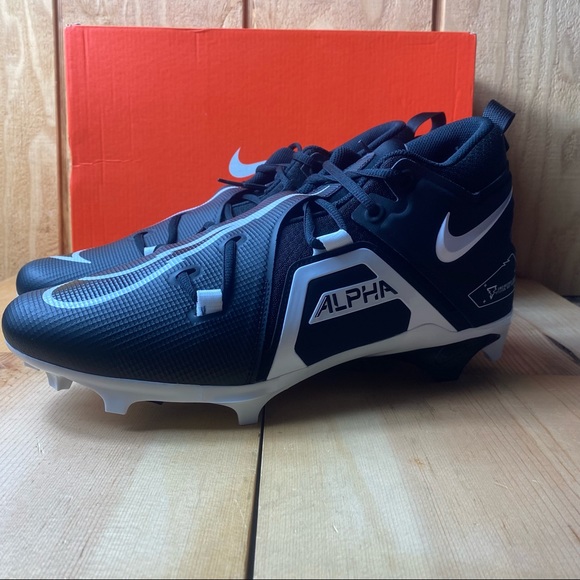 Nike Alpha Menace Pro 3 Mid Football Cleats Men\'s Black Size 13 CT6649-001